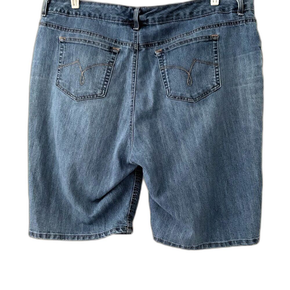 Just My Size Blue Denim High Rise Bermuda Shorts 22W